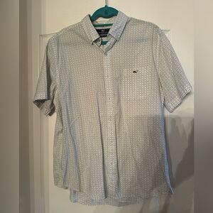 Vineyard Vines Men's Classic Short Sleeve Shirt - Light Blue
